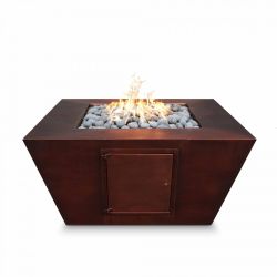 Redan 36 & 48 in. Hammered Copper Fire Pit -The Outdoor Plus (TOP Ignition Options: Match Lit Ignition, Redan Sizes: 36 inches)