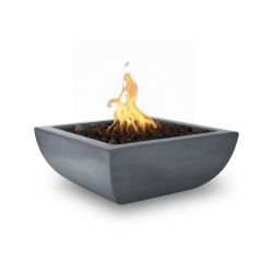 Concrete Bowl Gas Fire Pit the "Avalon" by The Outdoor Plus (TOP Fire Pit Size: 24", TOP Ignition: Match Light, TOP Colors: Gray (-GRY))