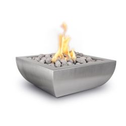 Metal Bowl Gas Fire Pit "Avalon" The Outdoor Plus- 24 to 36 inch (TOP Fire Pit Size: 24", Ignition: Match Lit)
