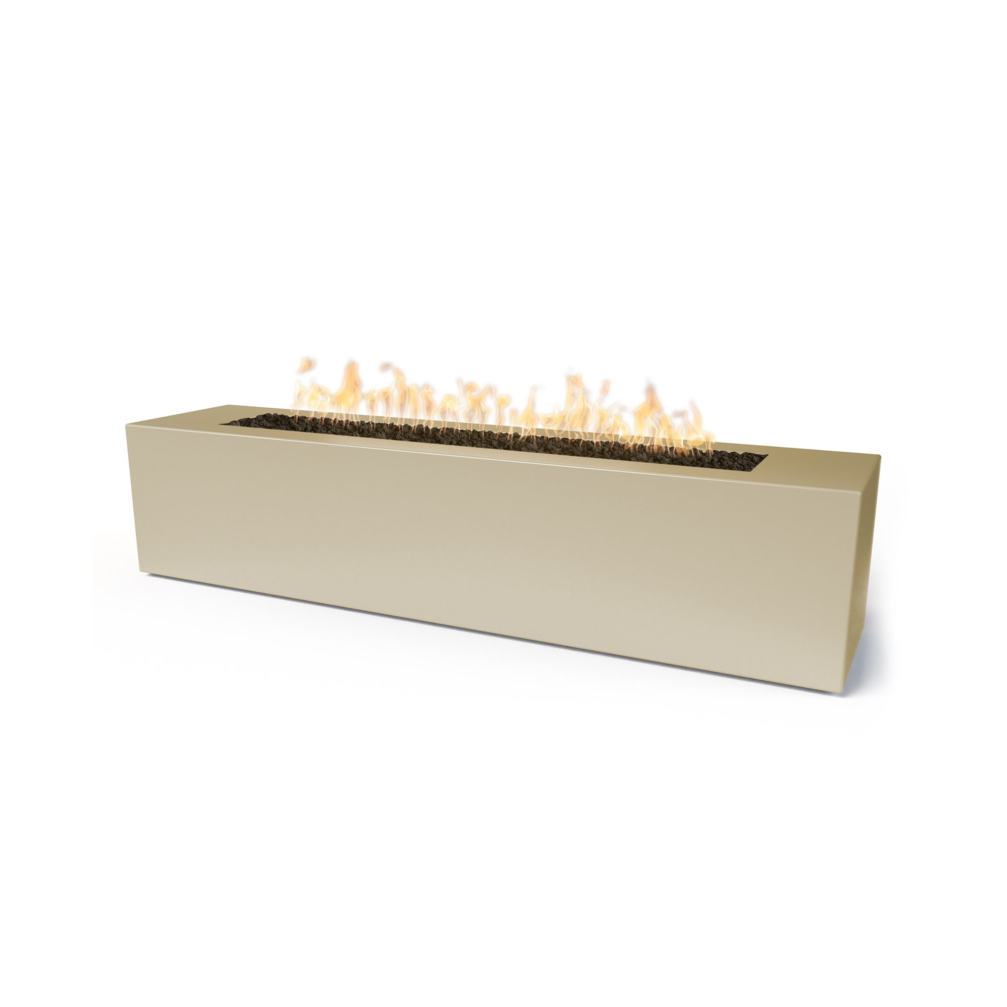"Carmen" Linear Concrete Fire Pit 72 x 16 inch The Outdoor Plus (TOP Ignition Options: Match Lit Ignition, Carmen 72 inch: 16 inches Tall)