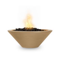 Cazo Round GFRC Fire Bowl 24, 31, 36 and 48 inch The Outdoor Plus (TOP Ignition Options: Match Lit Ignition, TOP Bowl Size: 24 inches)