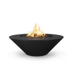 Cazo GFRC Concrete Fire Pit 48 and 60 inch – Wide Ledge The Outdoor Plus (TOP Fire Pit Size: 48", TOP Ignition Options: Match Lit With Flame Sense)