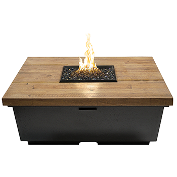 Contempo 44 In. Square Gas Fire Table - American Fyre Design (AFD Ignition: Match Lit)