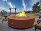 Unity Corten Steel Fire Pit The Outdoor Plus 48, 60 and 72 inch