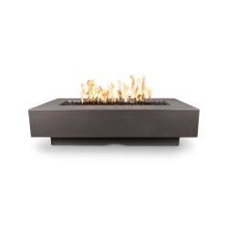 Rectangular Gas Fire Pit the "Del Mar" by The Outdoor Plus (TOP Fire Pit Size: 48", TOP Colors: Chestnut (-CST))