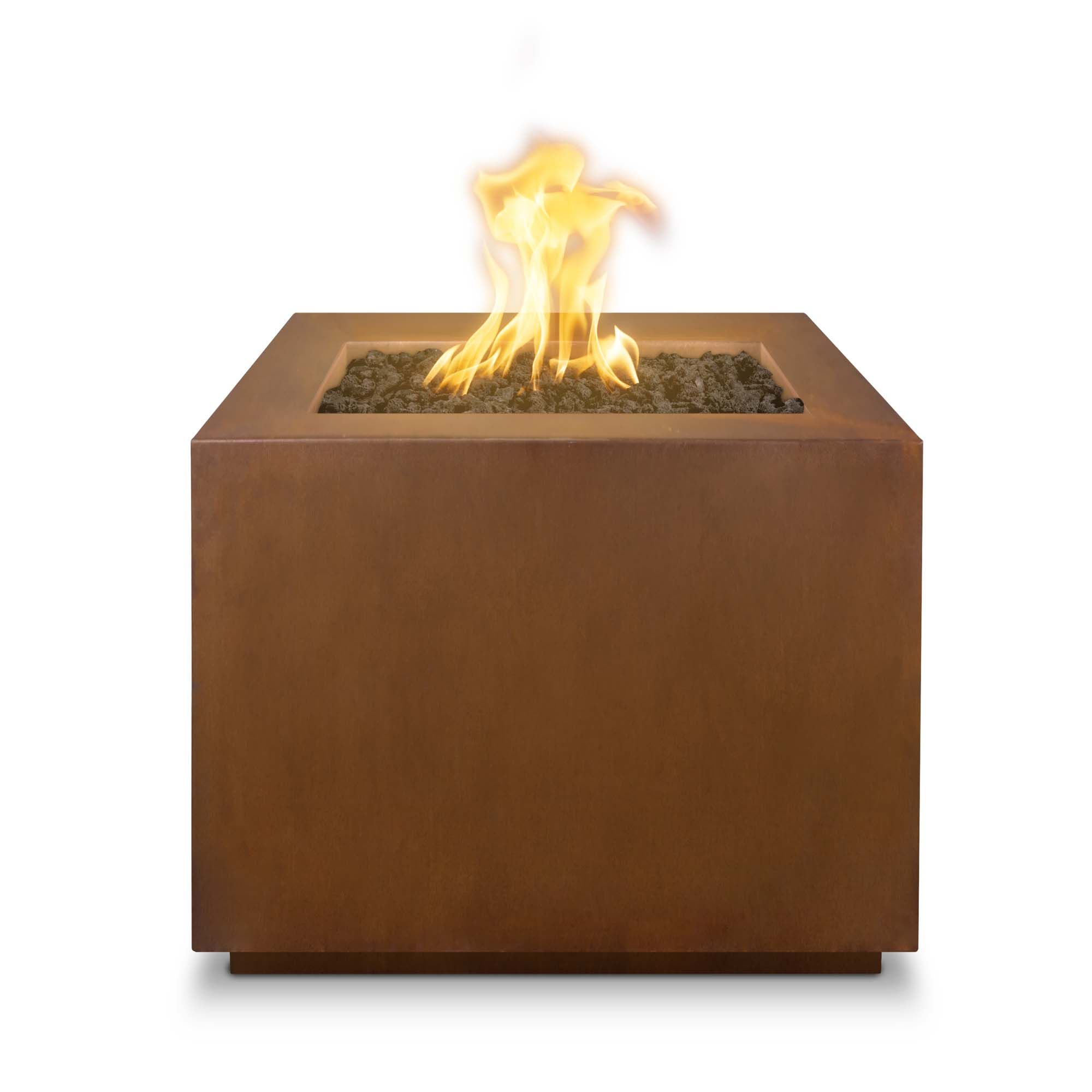 Fire Pits the "Forma" Collection Corten Steel - The Outdoor Plus (TOP Fire Pit Size: 30", TOP Ignition Options: Match Lit Ignition)