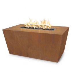 Fire Pits the "Mesa" Collection Corten Steel - The Outdoor Plus (TOP Fire Pit Size: 48", TOP Ignition Options: Match Lit Ignition)