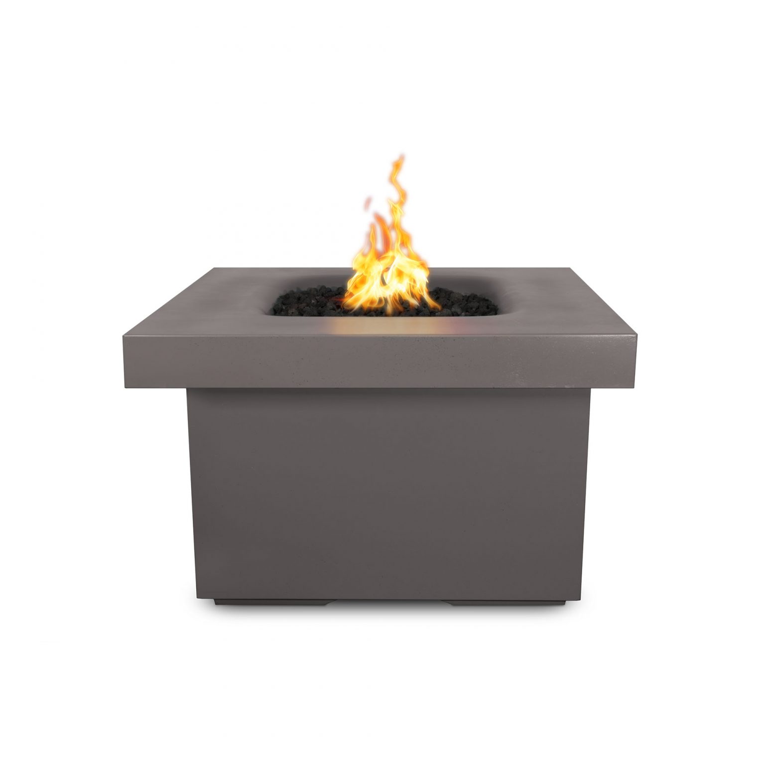 Square Gas Fire Pit Table the "Ramona" by The Outdoor Plus (TOP Ignition Options: Match Lit Ignition)