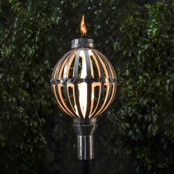 "Globe" Gas Fire Torch The Outdoor Plus To Light Up Your Night (Torch Base: LITE-TOP Base, Torch Pole Included: No)
