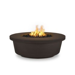 Concrete Bowl Gas Fire Pit "Tempe" by The Outdoor Plus - 48in. (TOP Concrete Colors: Chocolate (-CHC))