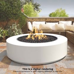 Powder Coat Fire Pit "Unity" The Outdoor Plus 48, 60 & 72 inch (TOP Ignition Options: Match Lit With Flame Sense, Unity Sizes: 48 X 18 inches)