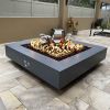 Square Gas Fire Pit "Cabo" by The Outdoor Plus - 36 & 48 Inch
