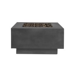 Crete Cubo Concrete Gas Fire Pit Table with Color & Fuel Choice (Crete Fire Table Size: 30 x 30 x 16 inch)