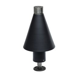 Fire by Design Black Stylish Cone Design Automated Tiki Torch (Vulcan Fire Module Options: No Fire Module - Match Lit)