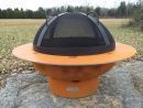 Saturn Gas Fire Pit With Lid Carbon Steel 41 Inch By Fire Pit Art
