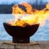 Scallop/Tidal Round Gas Fire Pit Carbon Steel 36 in.- Fire Pit Art