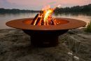 Gas Fire Pit the "Magnum" with Tabletop Lid by Fire Pit Art