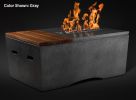 "Oasis" Gas Fire Table 48 by 31-inch Rectangle from Slick Rock