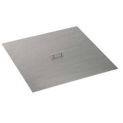 Brushed Stainless Steel Square Cover/Topper The Outdoor Plus (TOP Brushed SS Round Cover/Topper: 18 inch)