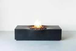 Wetstone Design Nido GFRC Gas Fire Table 55 - 75 inches Long (Wetstone Burner Options: Stainless Steel, Nido Fire Table Size: 55 inches)