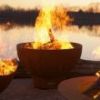 Crater Wood Burning Fire Pit 36 inch Diameter Bowl - Fire Pit Art