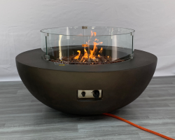 GFRC Gas Fire Table 42 inch Round from Coling Stone Imports