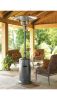 AZ Patio 87 in. Gas Heater with Metal Table in Hammered Silver