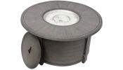 AZ Patio Brushed Wood Finish LP Gas 44 in Round Fire Table