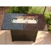 AZ Patio Rectangular Bar Height Granite Fire Pit Table With Lid