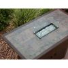 AZ Patio Rectangular Bar Height Tile Gas Fire Pit Table With Lid