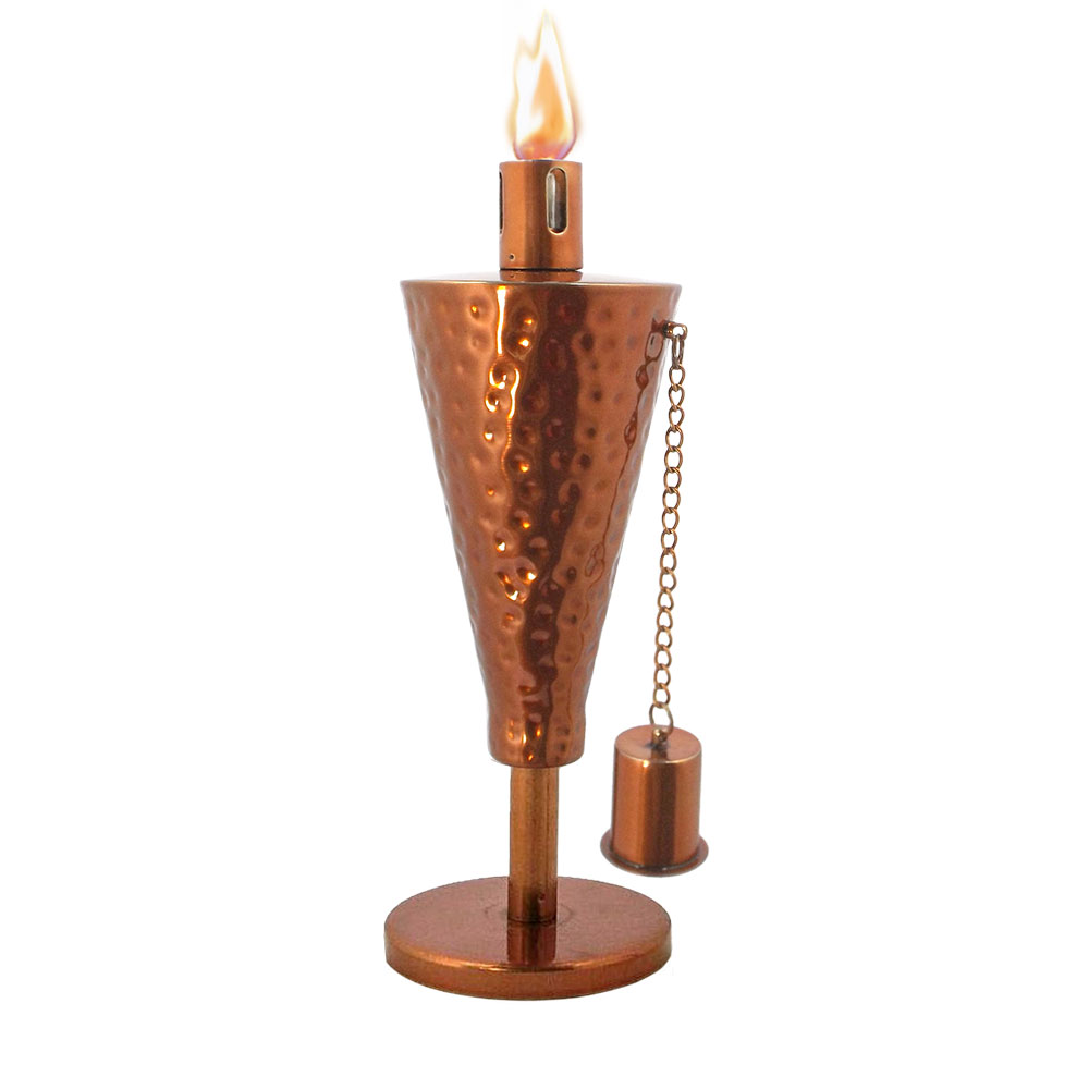 Anywhere Garden Table Top Hammered Copper Citronella Torch