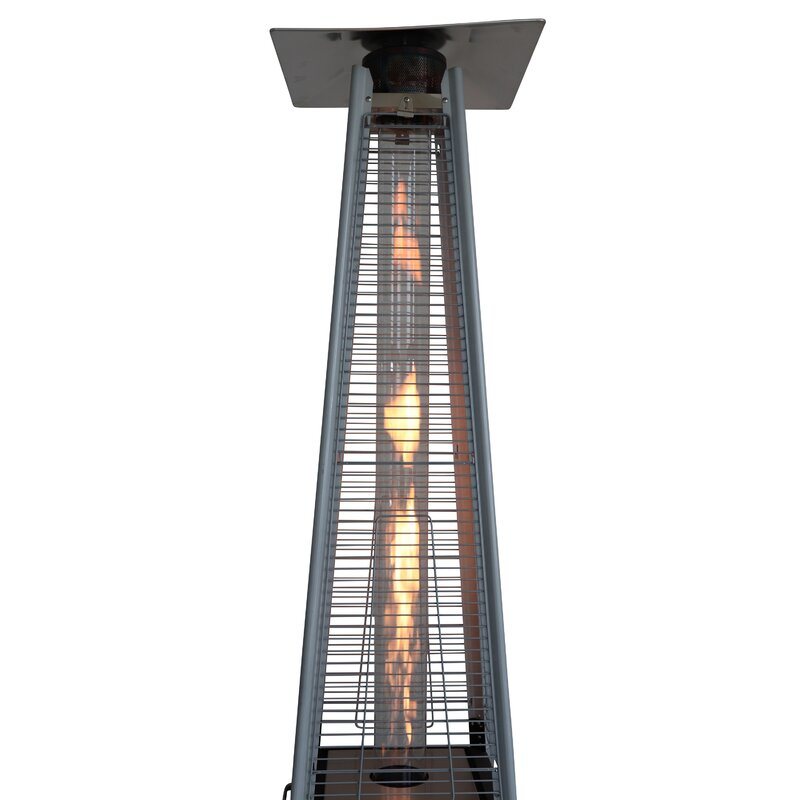 Living Source International Commercial Grade Pyramid Patio Heater (Stainless Steel)