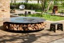 "Lounge" Metal Wood Burning Fire Pit Built in Ukraine by Dr. Fire