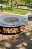 "Techno" Metal Wood Burning Fire Pit Built in Ukraine by Dr. Fire