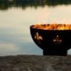Wood Burning Fire Pit Fleur de Lis 36 Inch Diameter - Fire Pit Art