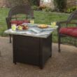 LP Gas 30 in. Fire Pit "Duvall" with Hideaway Table Top Insert