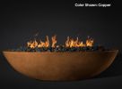 Oasis Wood Burning Fire Bowl 60 inch Oval Slick Rock Concrete