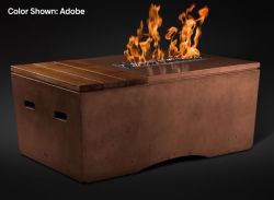 Oasis Wood Burning Fire Table 48 by 31 in. Rectangle Slick Rock