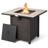 30 Inch Square Propane Gas Fire Pit Table Ceramic Tabletop
