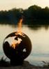 Third Rock Fire Pit Globe w/ Burning World Theme - LP & Gas