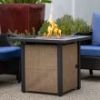 Woodleaf LP Gas Fire Table 28 in. Black/Tan GHP Manufacturing