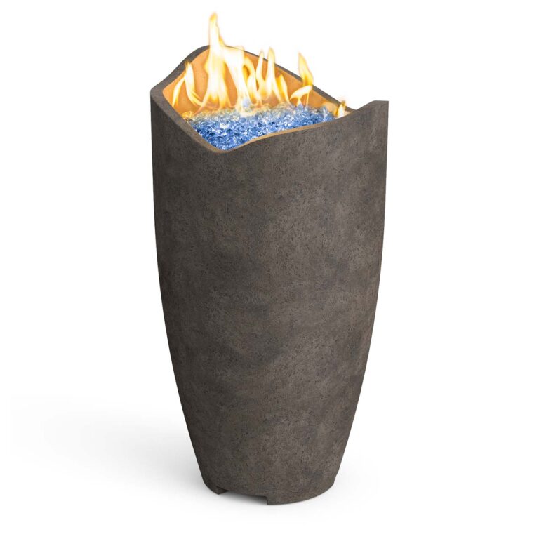 Gas Fire Pit Wave Fire Urn 37 inch Tall By American Fyre Design (AFD Access Door: Not included)