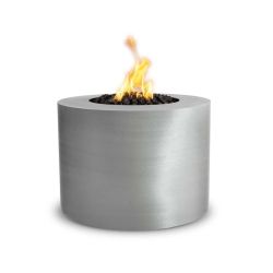 Fire Pits "Beverly" Collection Stainless Steel - The Outdoor Plus (TOP Fire Pit Size: 30", TOP Ignition Options: Match Lit Ignition)
