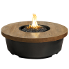 Contempo Round Fire Table Reclaimed Wood By American Fyre