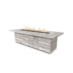 "Laguna "Fire Table by The Outdoor Plus Defines Your Backyard (TOP Ignition: 110 V Plug 'N Play Electronic Ignition, TOP Rectangular Length: 120 inches)