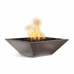 Copper Bowl Fire Pit the "Maya" by The Outdoor Plus - 24 - 36 in. (Maya Sizes: 24 inches, Maya Ignition: Match Lit)