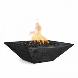 Maya GFRC Woodgrain Fire Bowl 24 & 30 in. The Outdoor Plus (TOP Ignition Options: Match Lit Ignition, TOP Bowl Size: 24 inches)
