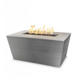 Gas Fire Table Mesa Collection Stainless Steel The Outdoor Plus (TOP Fire Pit Size: 48", TOP Ignition Options: Match Lit Ignition)