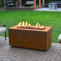 Pismo 48, 60, 72 & 84 inch Corten Steel Fire Pit The Outdoor Plus (TOP Fire Pit Size: 48", TOP Ignition Options: Match Lit Ignition)