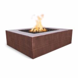 "Quad" Square Fire Pit Steel 36 and 42 inches The Outdoor Plus (TOP Ignition Options: Flame Sense with Spark Ignition, Quad Sizes: 36 inches, Metal Quad: Copper)